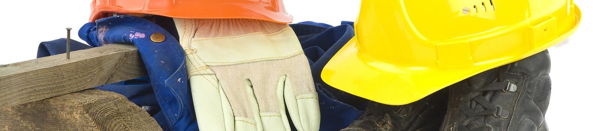 Arbeitsschutzbekleidung eines Bauarbeiters