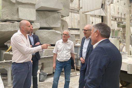 Marmorsteine aus den Carrara-Steinbrüchen in Herisau