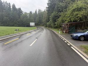 Unfallstelle in Niederteufen, Steinerstrasse