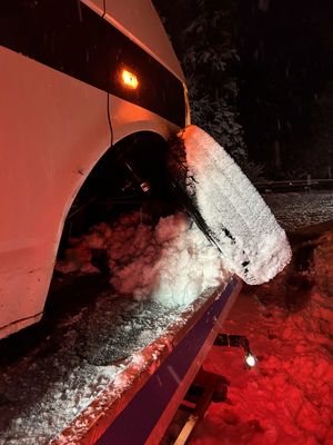 Die Achse ist gebrochen.