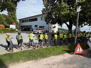 Radfahrerprüfung in Heiden.