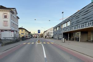 Wird umgebaut: Bushaltestelle Sportzentrum Herisau
