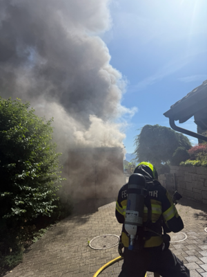 Brand eines Geräteschuppens in Walzenhausen