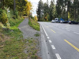 Verschiedene verkehrliche Sicherheitsdefizite beim Parkplatz im Steineggwald in Teufen.