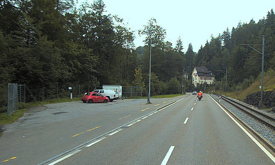 Geplanter Standort der Pförtneranlage (Blickrichtung St.Gallen).