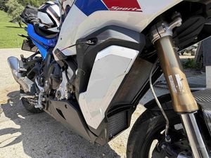 Beschädigtes Unfallmotorrad