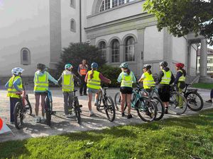 Bereit für die Radfahrerprüfung.