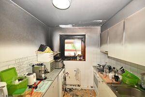 Ansicht der Brandstelle.
