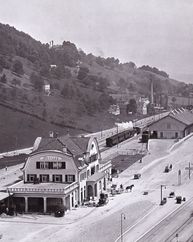 Herisauer Bahnhofanlage im Jahr 1910
