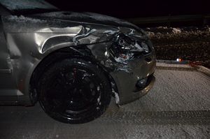 Ansicht der Beschädigungen des Verkehrsunfalles in Schachen bei Herisau.